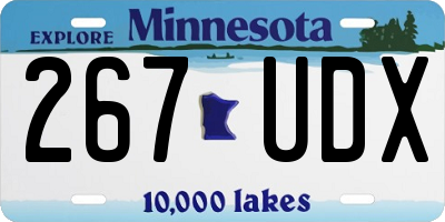 MN license plate 267UDX