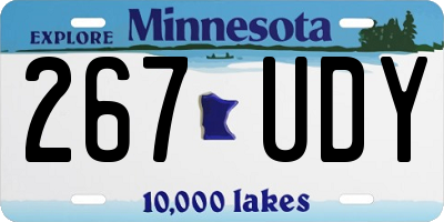 MN license plate 267UDY