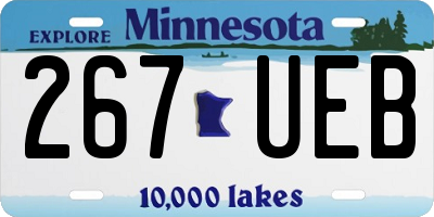 MN license plate 267UEB