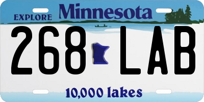 MN license plate 268LAB