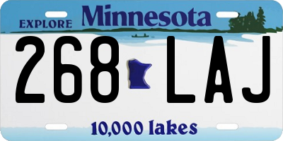 MN license plate 268LAJ