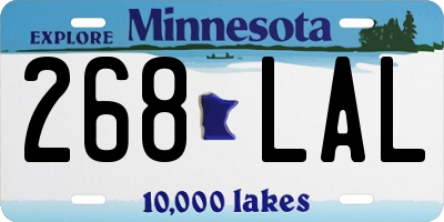 MN license plate 268LAL