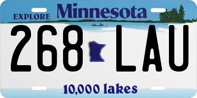 MN license plate 268LAU