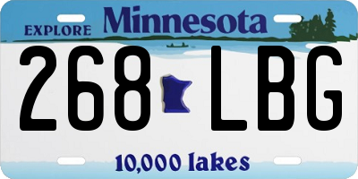 MN license plate 268LBG