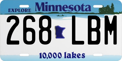 MN license plate 268LBM