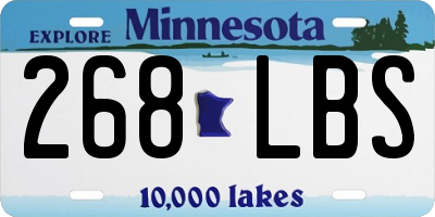 MN license plate 268LBS