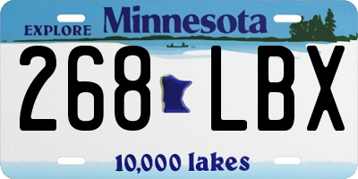 MN license plate 268LBX