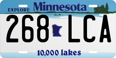 MN license plate 268LCA
