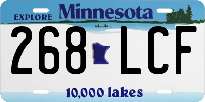 MN license plate 268LCF