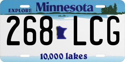MN license plate 268LCG