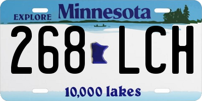 MN license plate 268LCH