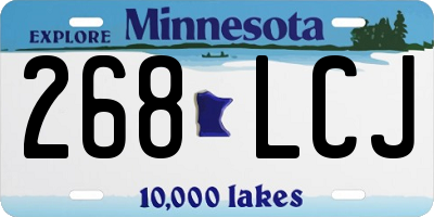 MN license plate 268LCJ