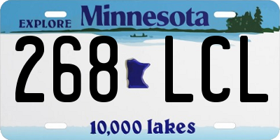 MN license plate 268LCL