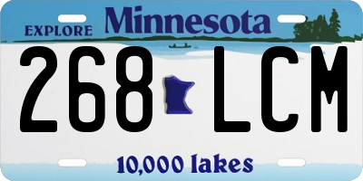 MN license plate 268LCM