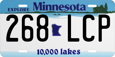 MN license plate 268LCP