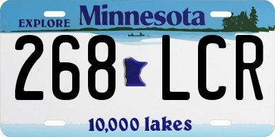 MN license plate 268LCR