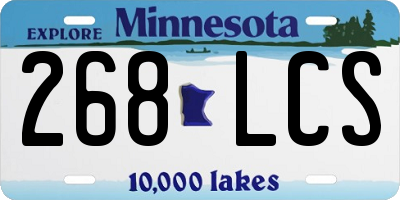 MN license plate 268LCS
