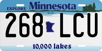 MN license plate 268LCU