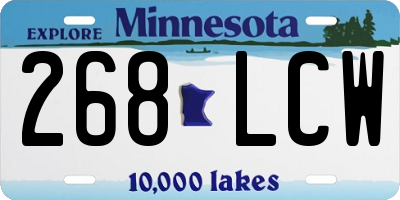MN license plate 268LCW