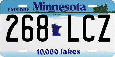 MN license plate 268LCZ