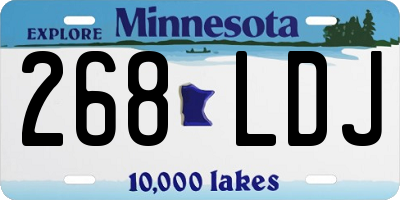 MN license plate 268LDJ