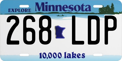 MN license plate 268LDP