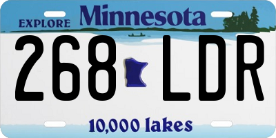 MN license plate 268LDR