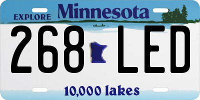 MN license plate 268LED