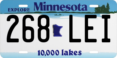 MN license plate 268LEI