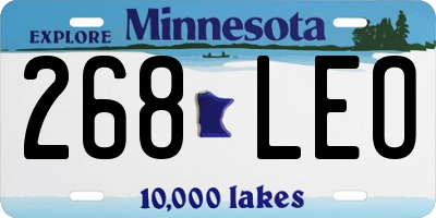 MN license plate 268LEO