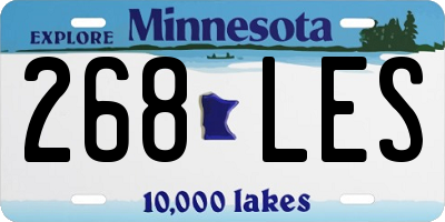 MN license plate 268LES