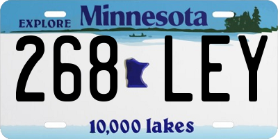 MN license plate 268LEY