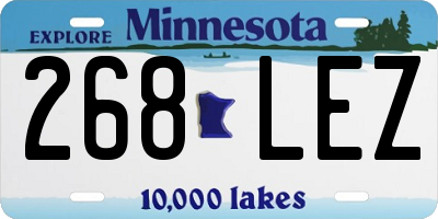 MN license plate 268LEZ