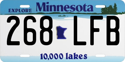 MN license plate 268LFB