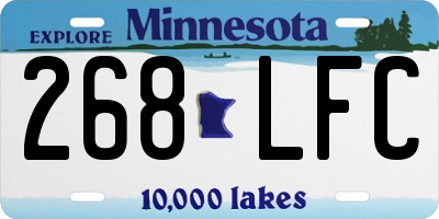 MN license plate 268LFC
