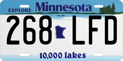 MN license plate 268LFD