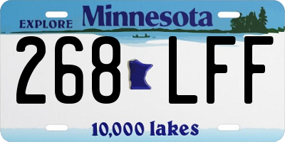 MN license plate 268LFF