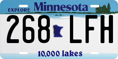 MN license plate 268LFH