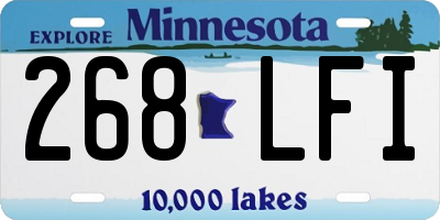 MN license plate 268LFI