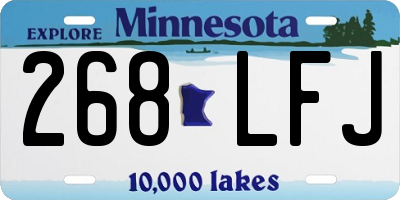 MN license plate 268LFJ