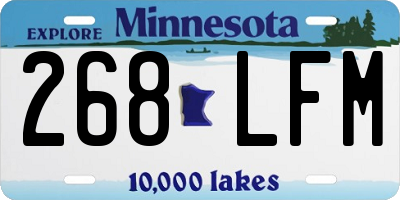 MN license plate 268LFM