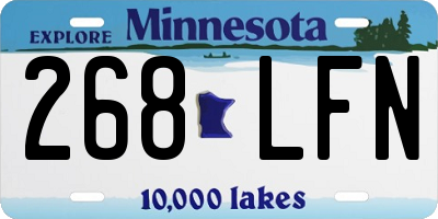 MN license plate 268LFN
