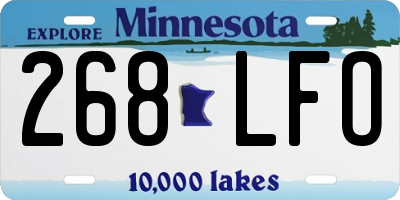 MN license plate 268LFO