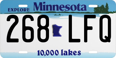 MN license plate 268LFQ