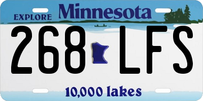 MN license plate 268LFS