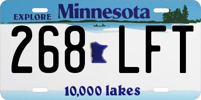 MN license plate 268LFT
