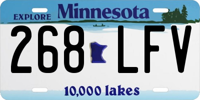 MN license plate 268LFV
