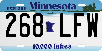 MN license plate 268LFW