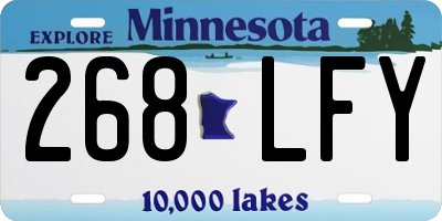 MN license plate 268LFY