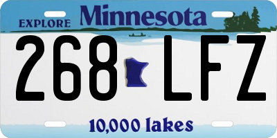 MN license plate 268LFZ